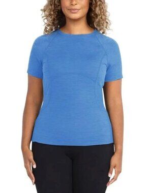 Spyder Active Womens Blue Short-Sleeve Performance T-Shirt Size Large